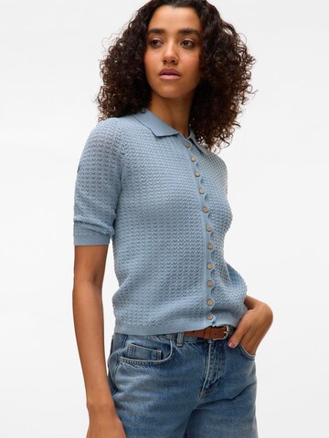 VERO MODA Gebreid vest 'VMPanama' in Blauw