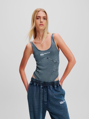 KARL LAGERFELD JEANS Tričkové body – modrá: přední strana