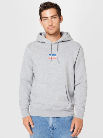 LEVI'S ® Sweatshirt 'Standard Graphic Hoodie' in Grijs: voorkant