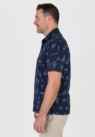 Kleinigkeit Regularny krój Koszula 'Travel Scott' w kolorze niebieski