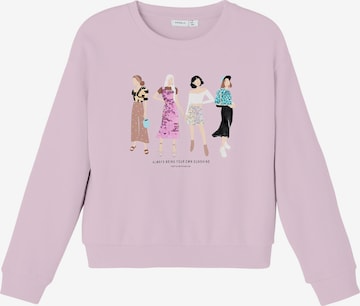 NAME IT Sweatshirt 'HILINE' in Lila: predná strana