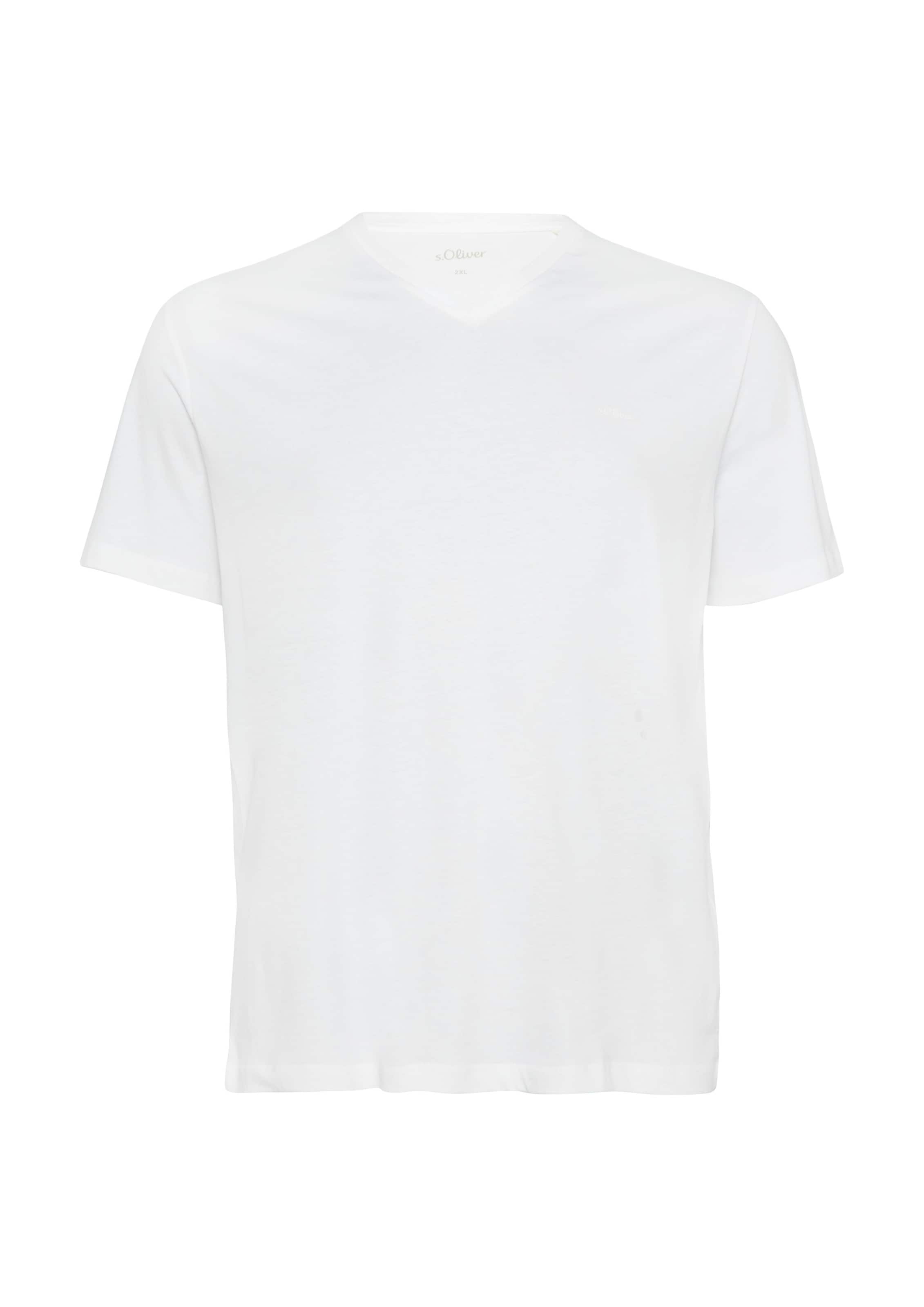 T-Shirt s.Oliver Men Big Sizes en blanc : devant