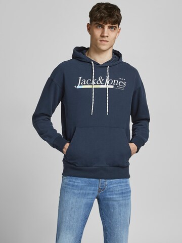 JACK & JONES Mikina 'Clay' – modrá: přední strana