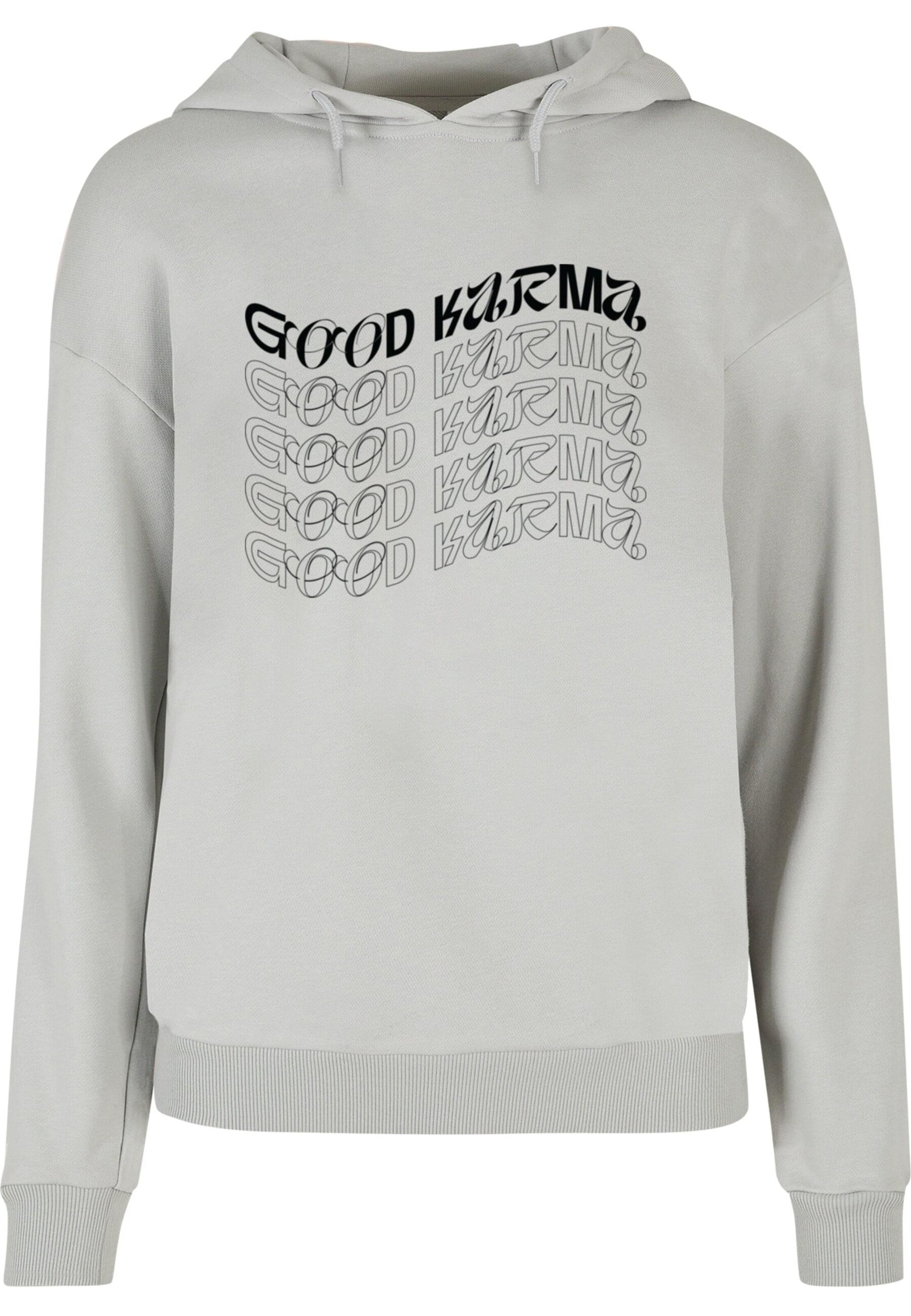 Merchcode Sweatshirt 'Good Karma Everyday' in Grijs: voorkant