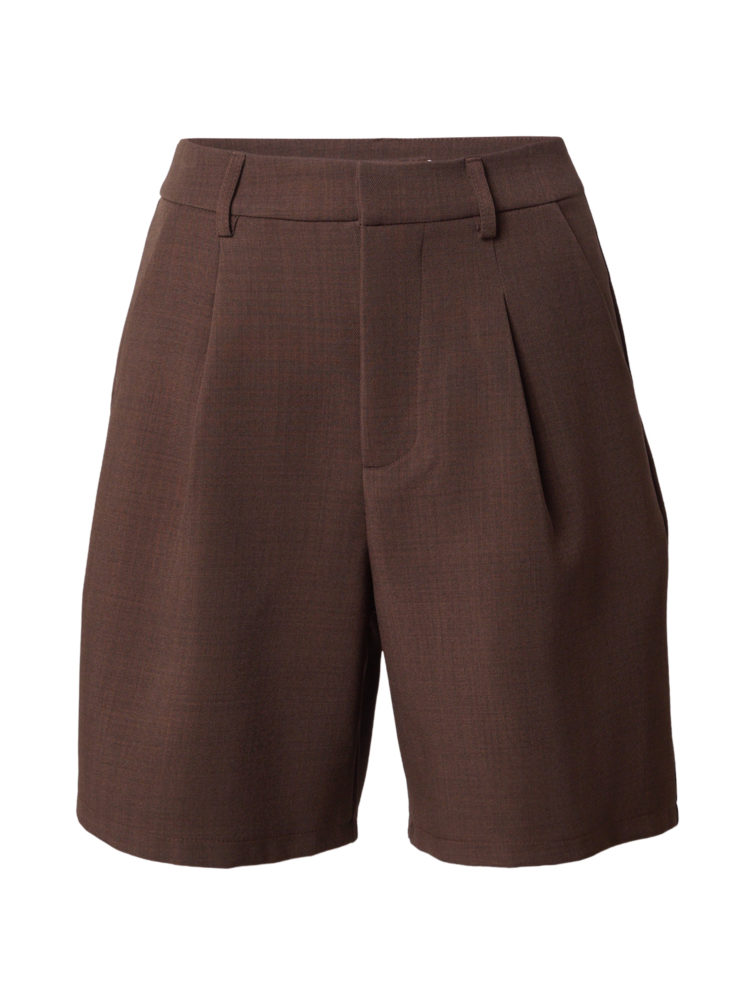 SISTERS POINT - Loosefit Pantalón plisado 'GREAT-SHO1' en marrón: frente