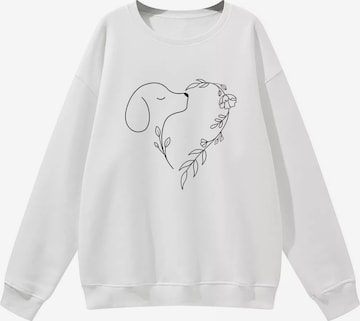 GORHEY Sweatshirt in Wit: voorkant