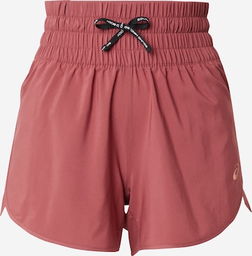 ASICSregular Sportske hlače 'NAGINO' - crvena boja: prednji dio