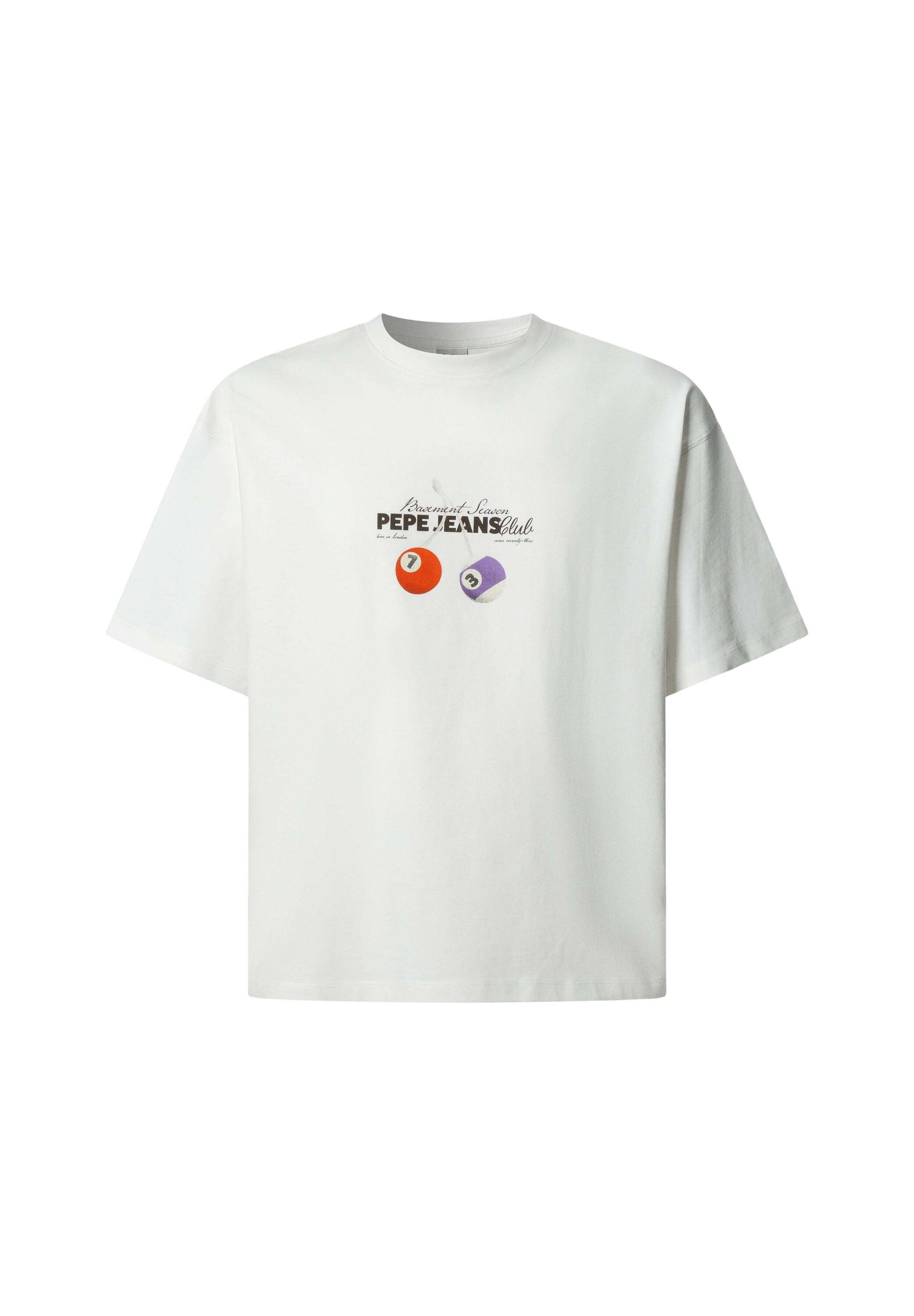 T-Shirt 'CLAYTON' Pepe Jeans en blanc : devant
