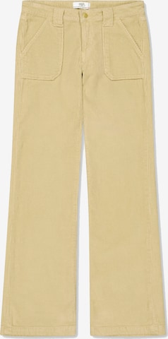 Le Temps Des Cerises Wide leg Broek 'AREVEL' in Beige: voorkant