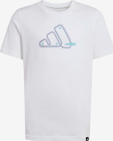 balta ADIDAS SPORTSWEAR Sportiniai marškinėliai 'MOTO 1': priekis