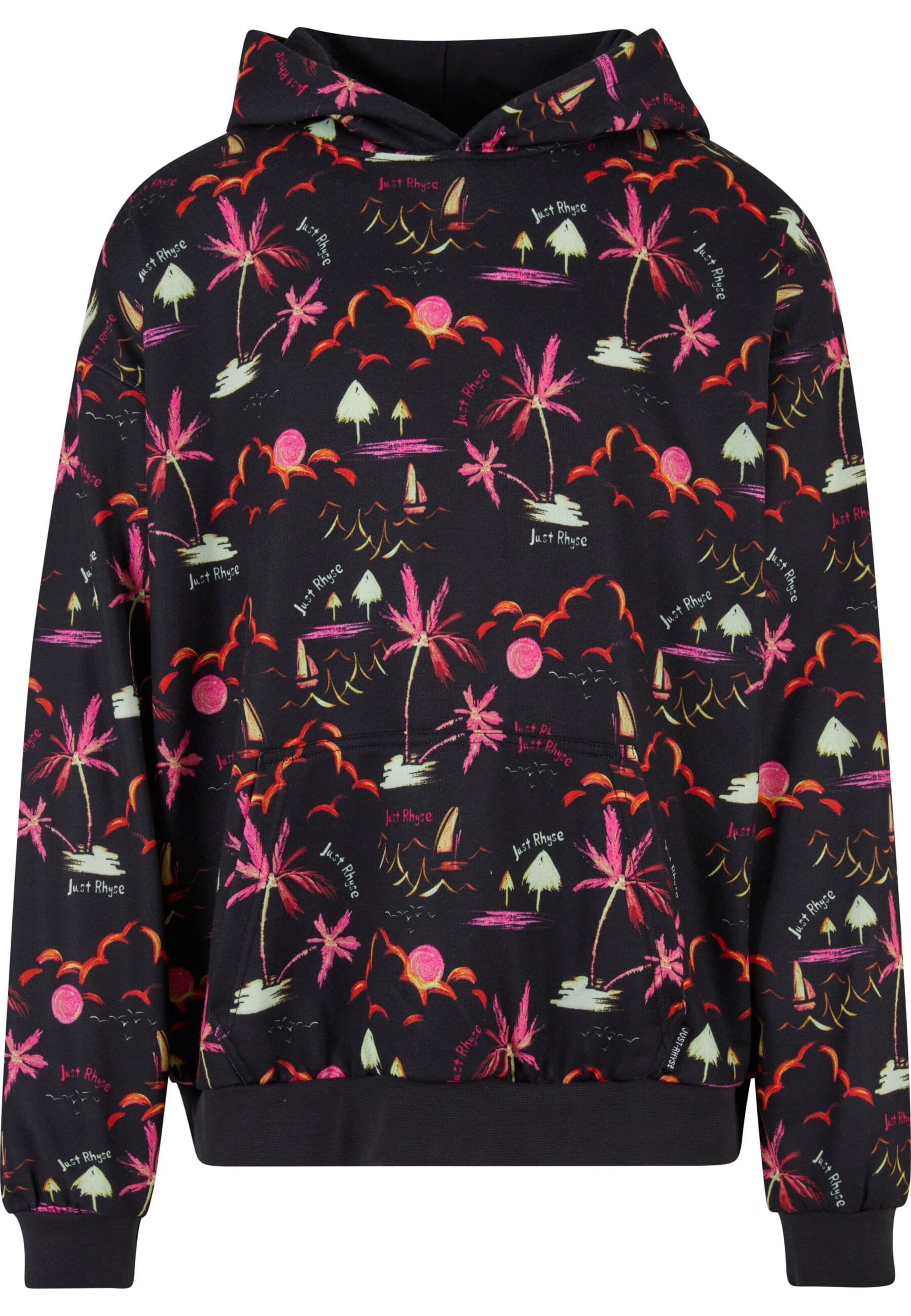 Just Rhyse - Sudadera 'Waikiki' en negro: frente