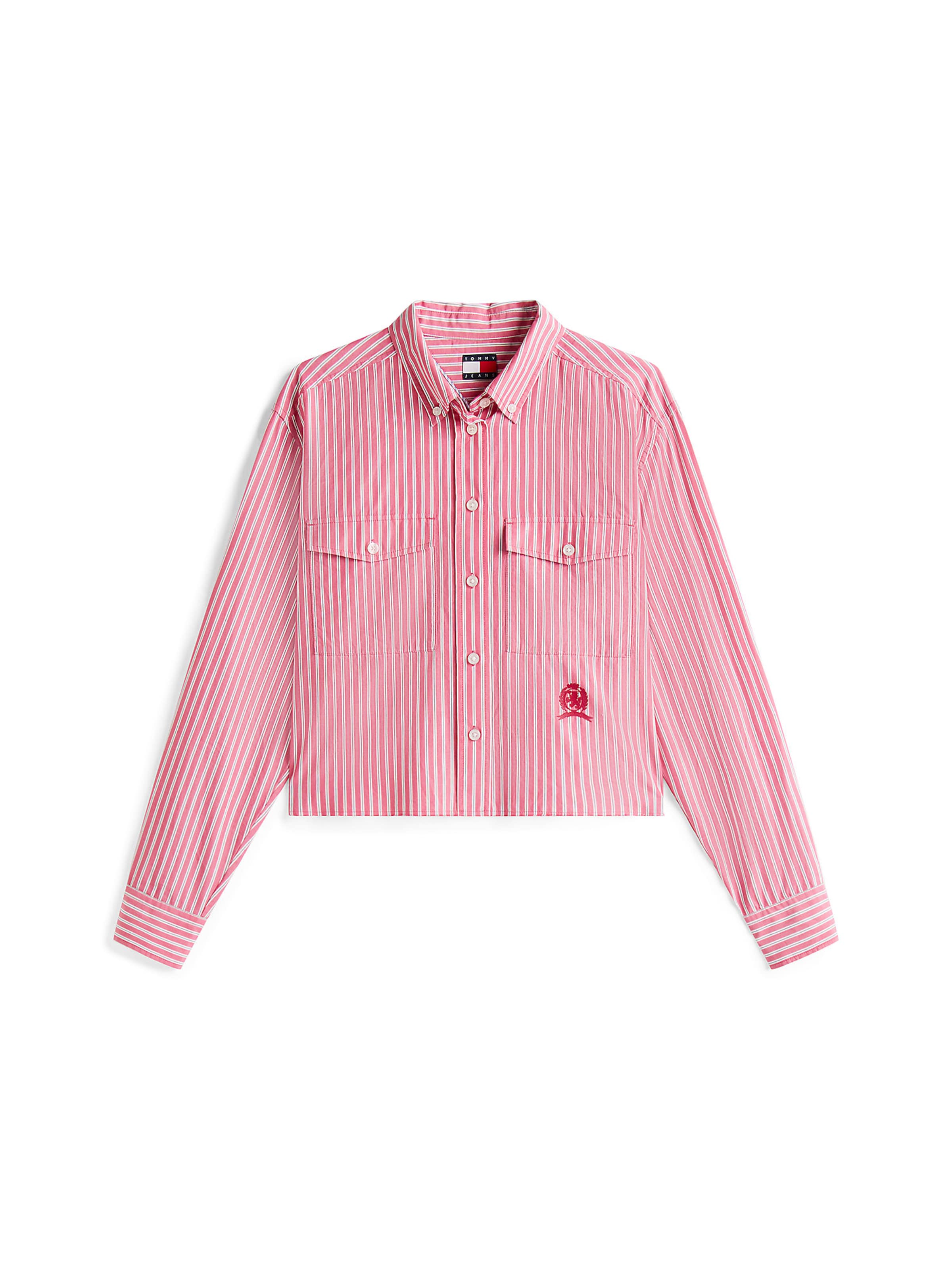 Tommy Jeans Blouse in Roze: voorkant