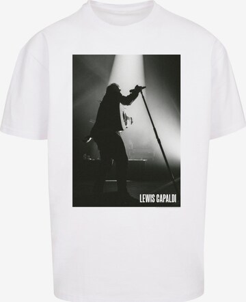 Merchcode Shirt 'Lewis Capaldi - Live' in Weiß: predná strana