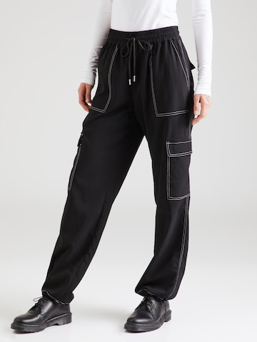 Regular Pantalon 'YRSA' NÜMPH en noir : devant