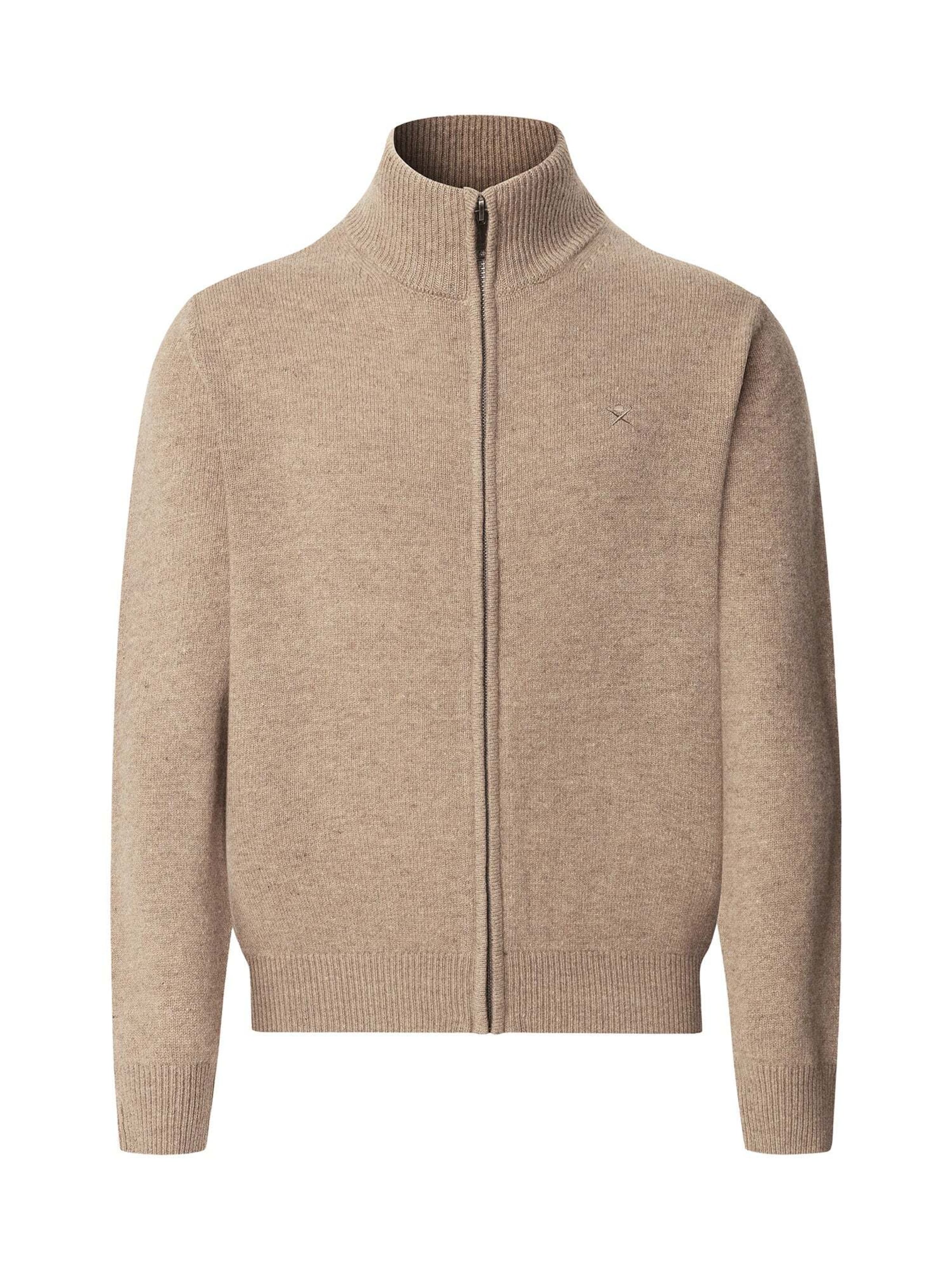 Hackett London Knit cardigan in Mottled beige, Item view