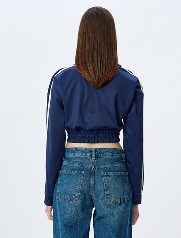 Koton Zip-Up Hoodie in Blue