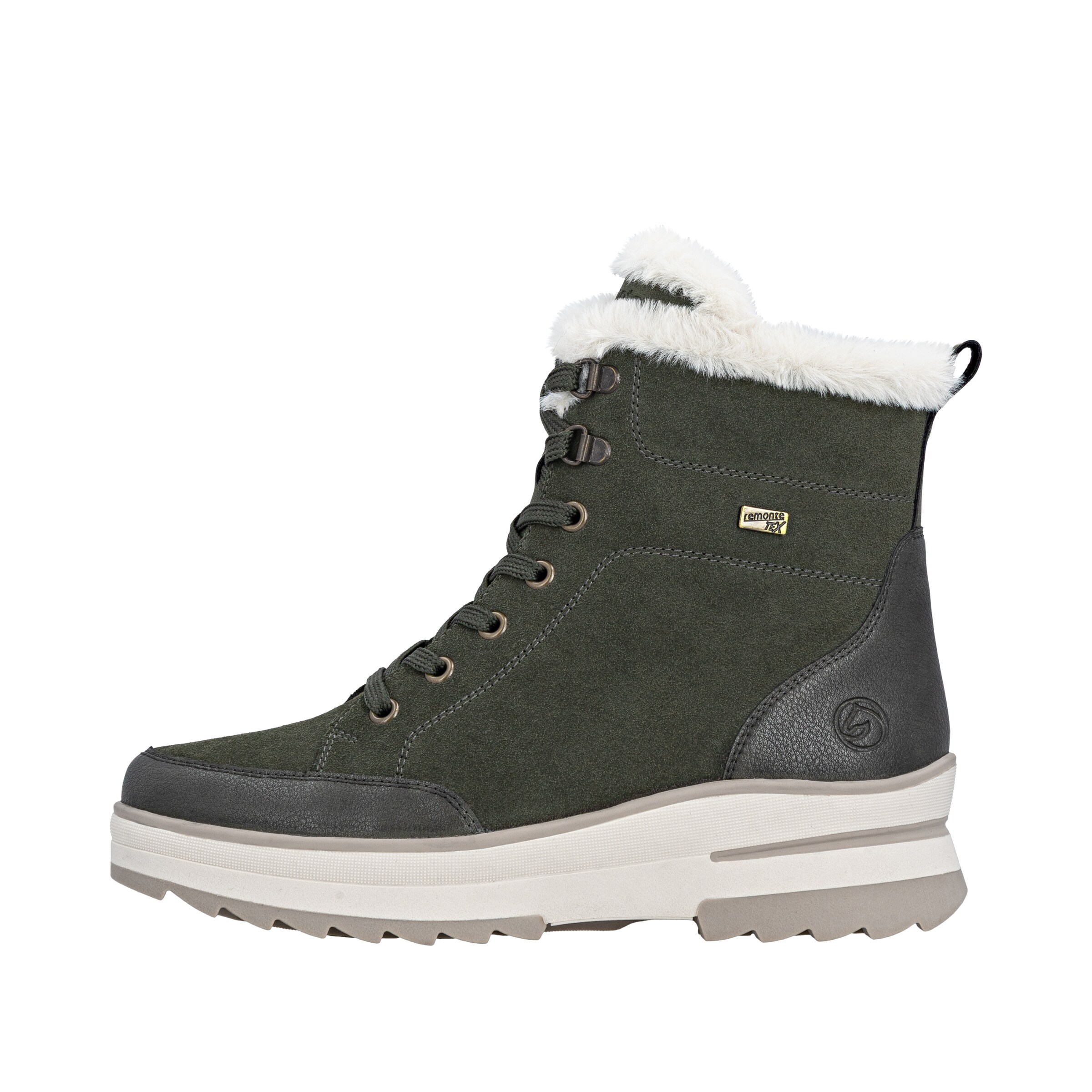REMONTE Lace-Up Boots in Green