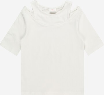 T-Shirt s.Oliver en blanc : devant