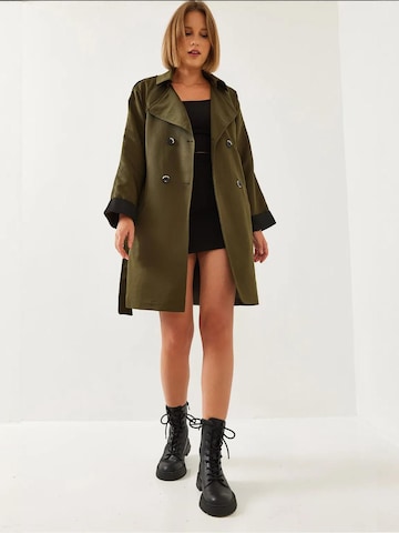 Manteau mi-saison Bianco Lucci en vert : devant
