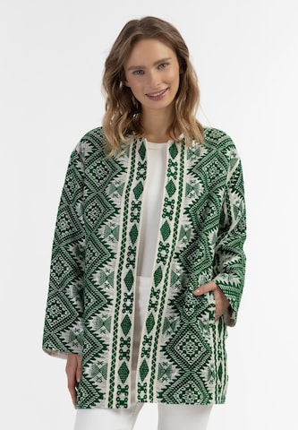 IZIA Knit cardigan in Green: front