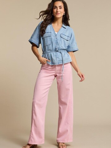 Red Button Regular Trousers 'Red Button Claudette twil roze' in Pink