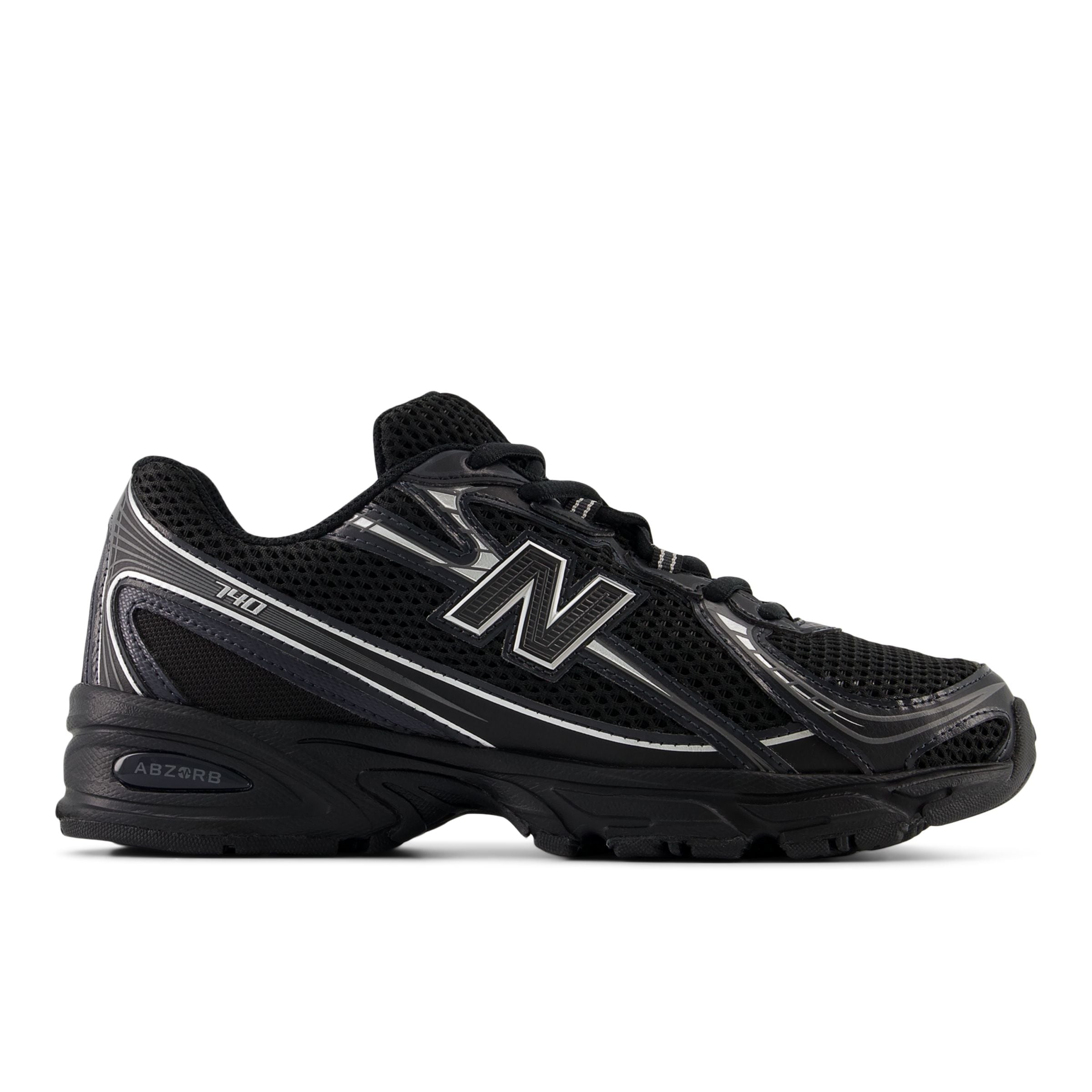 Baskets basses '740' new balance en noir : devant