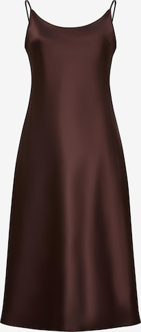 Serena Silueta Mekko 'Below the knee satin slip dress 'Grace'' värissä ruskea: etupuoli