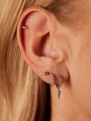 Boucles d'oreilles Lucardi en argent : devant