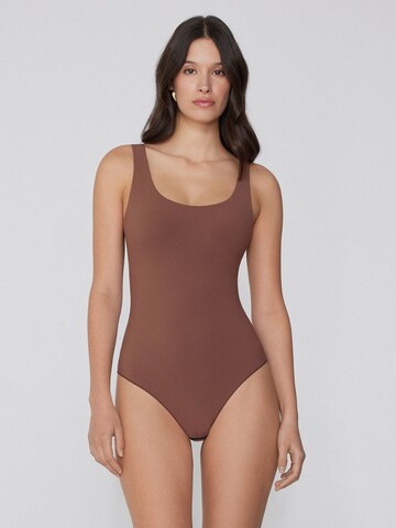 Tezenis Body in Braun: Vorderseite
