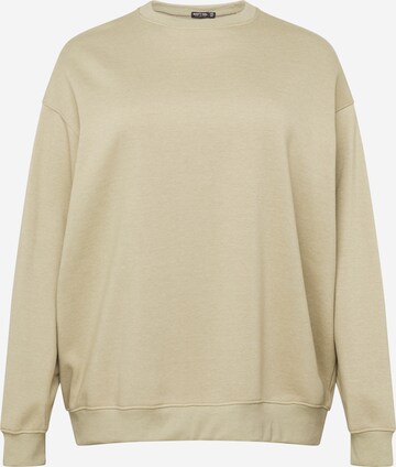 Sweat-shirt Nasty Gal Plus en vert : devant