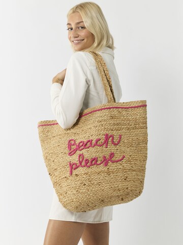 Sac de plage CODELLO en beige : devant