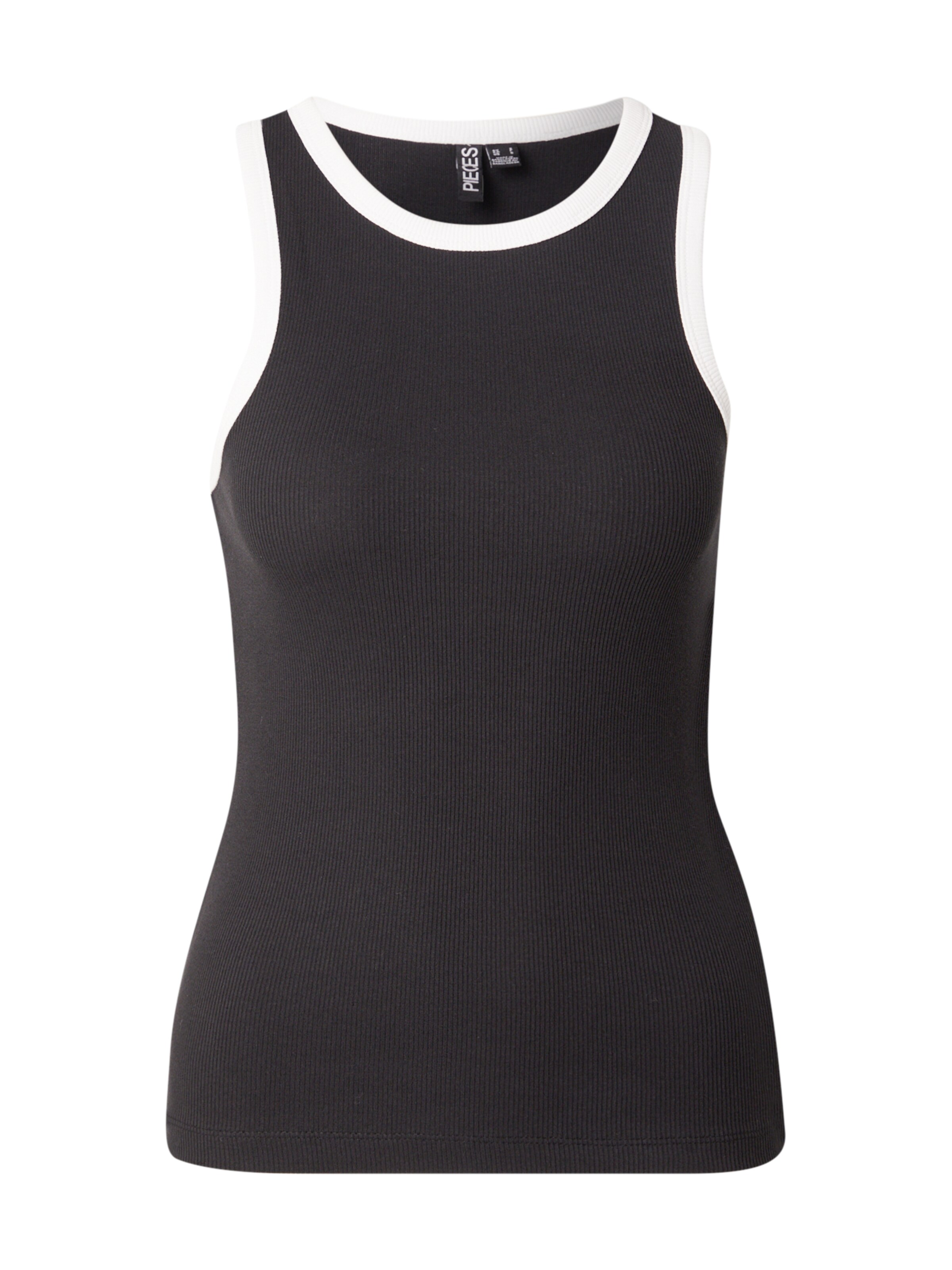 PIECES Top 'PCMAY' in Black: front