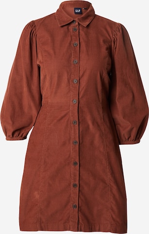 Robe-chemise GAP en marron : devant
