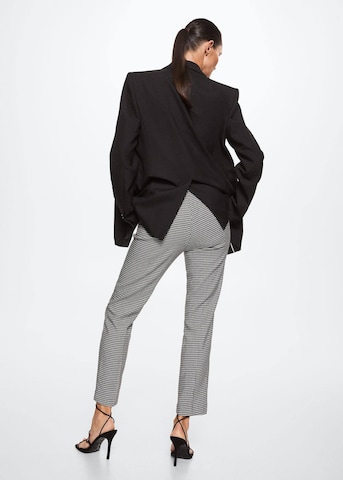 MANGO Slimfit Spodnie w kant 'Warm' w kolorze czarny
