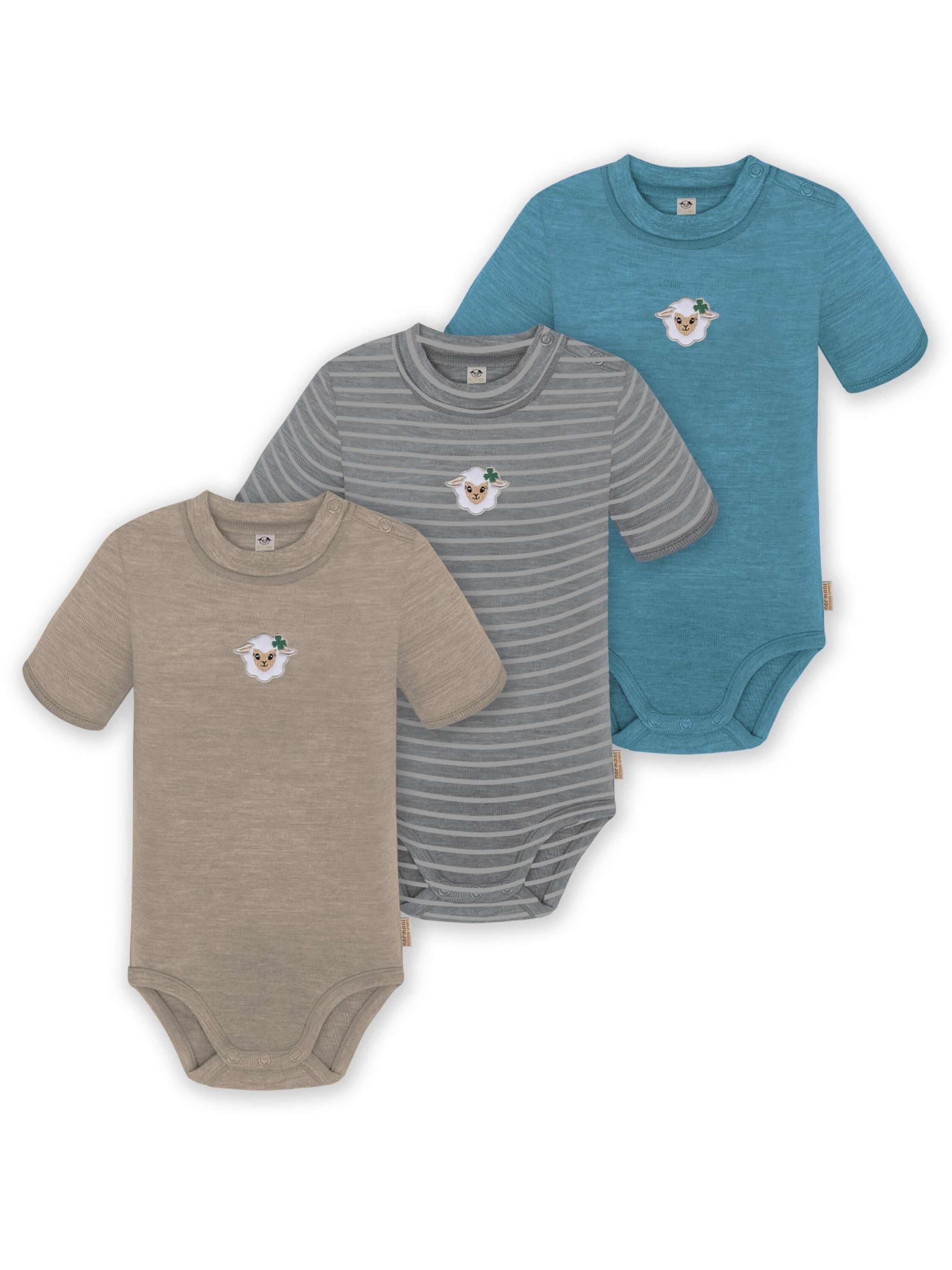 Barboteuse / body normani en beige : devant