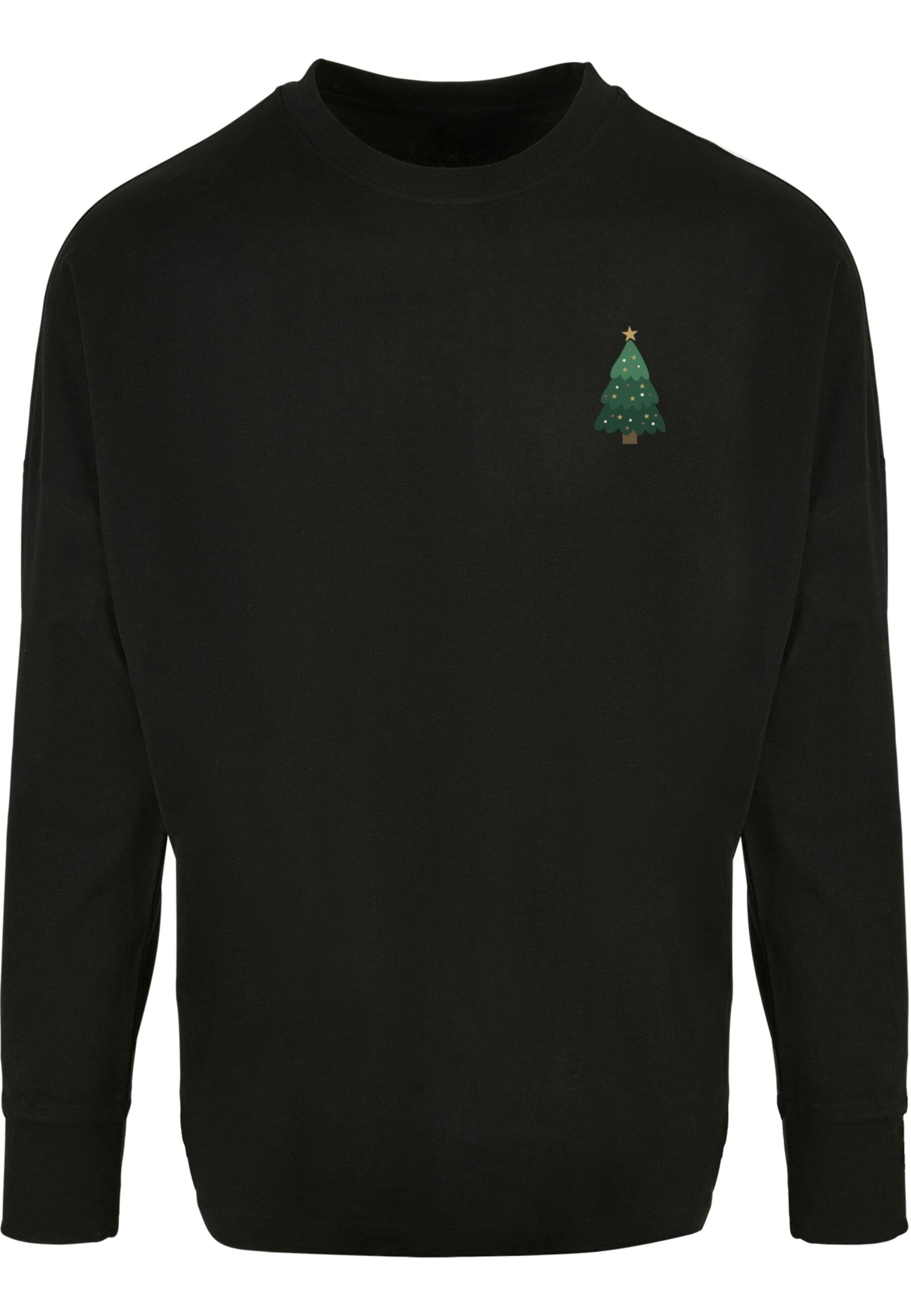 Maglietta 'Christmas Holly Jolly Mood' di Merchcode in nero: frontale