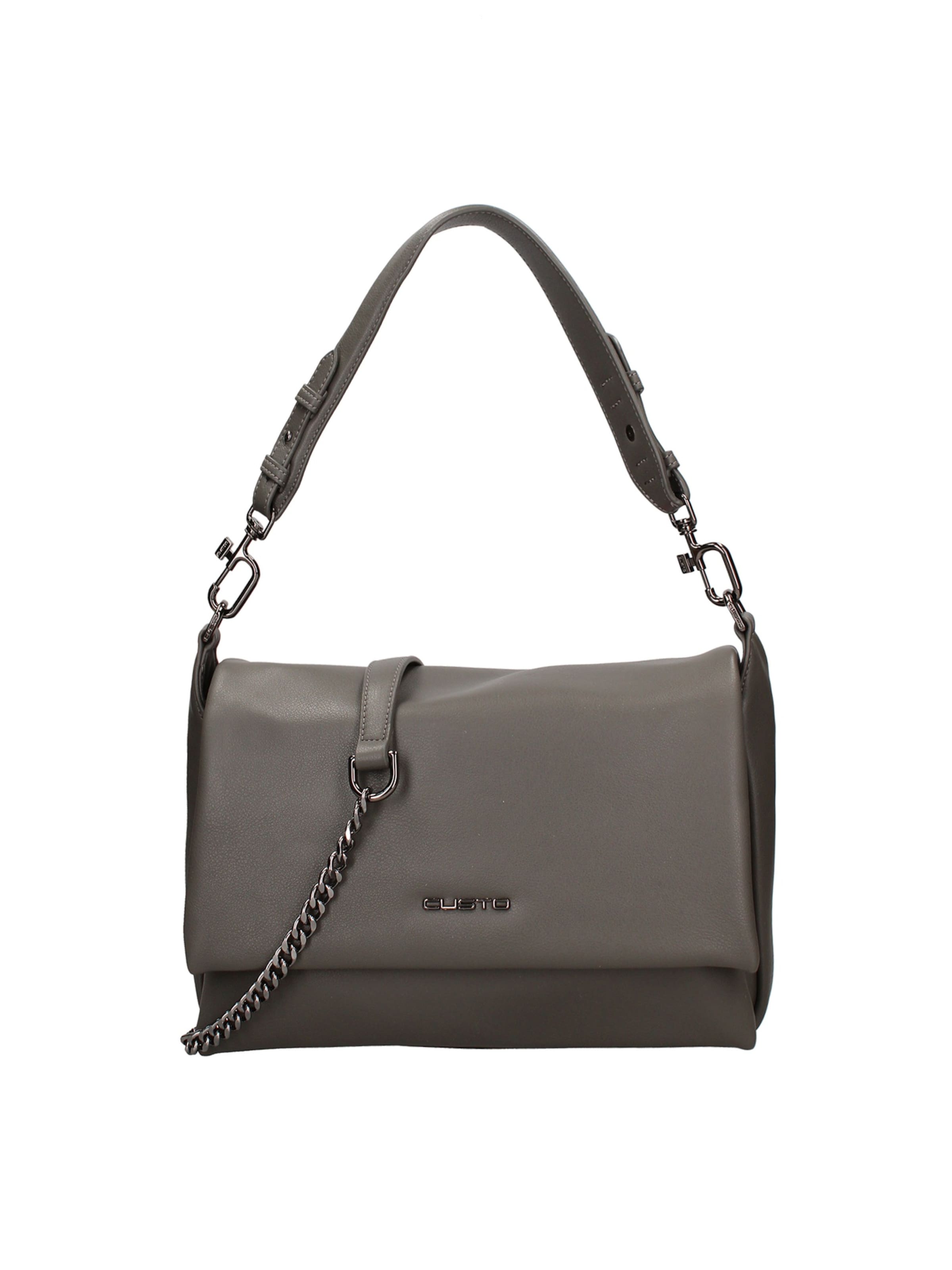Borsa a spalla di Custo Barcelona in grigio: frontale