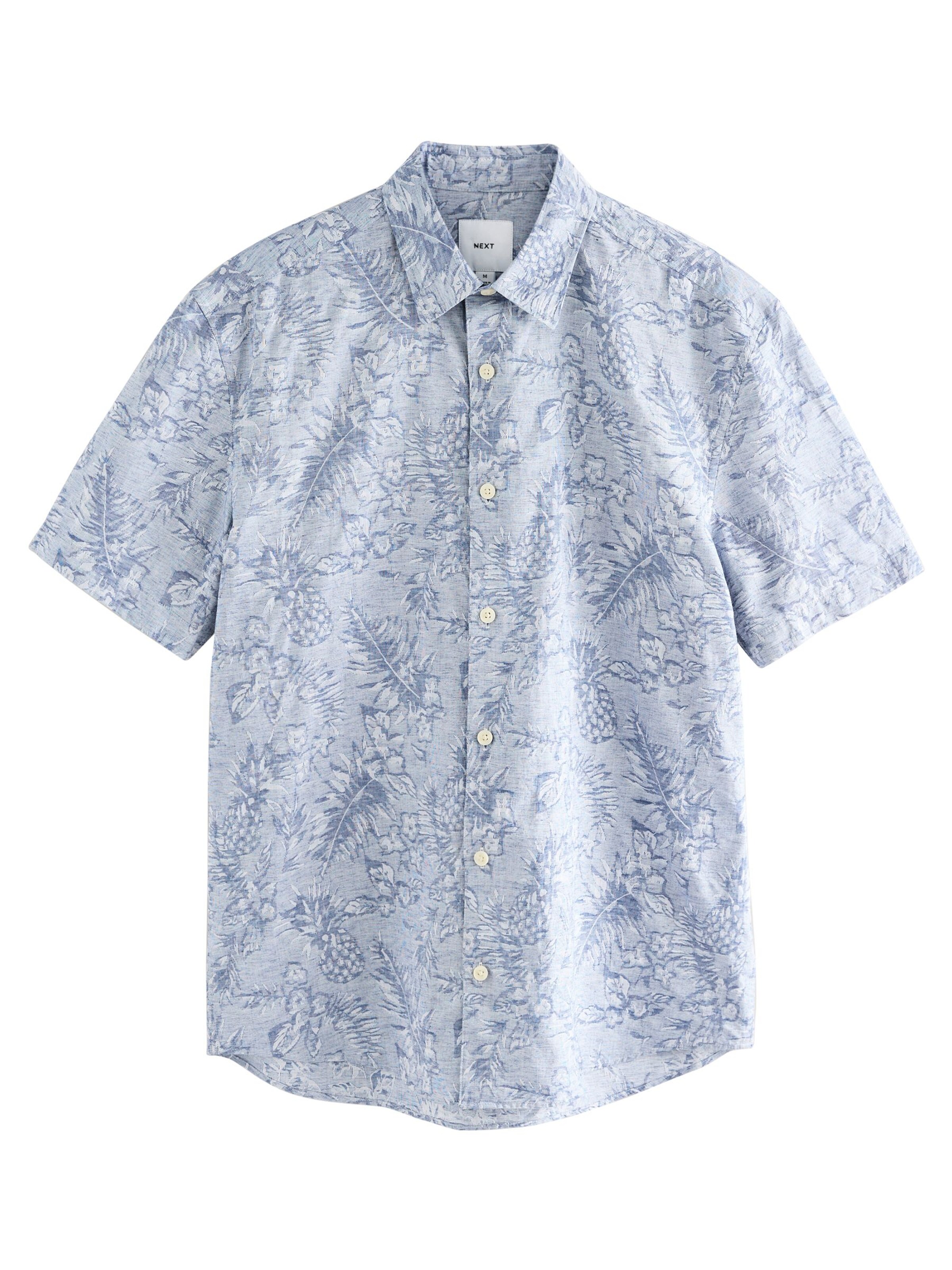 Next Regular fit Button Up Shirt in Blue: front