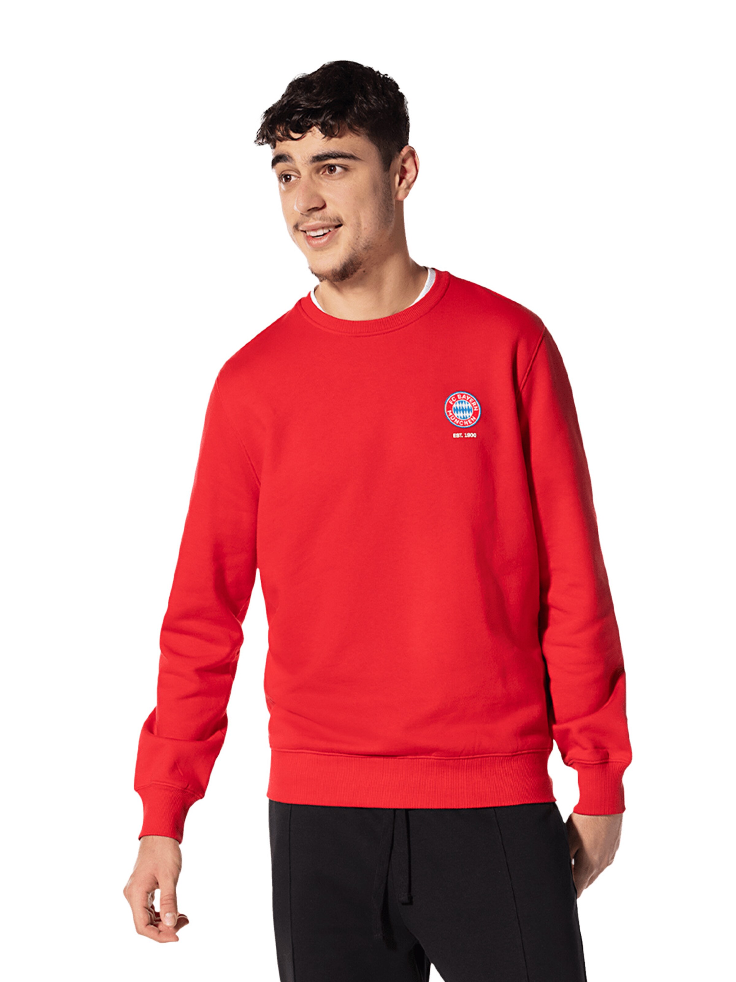 FC BAYERN MÜNCHEN Sweatshirt 'Essentials' in Rot: Vorderseite