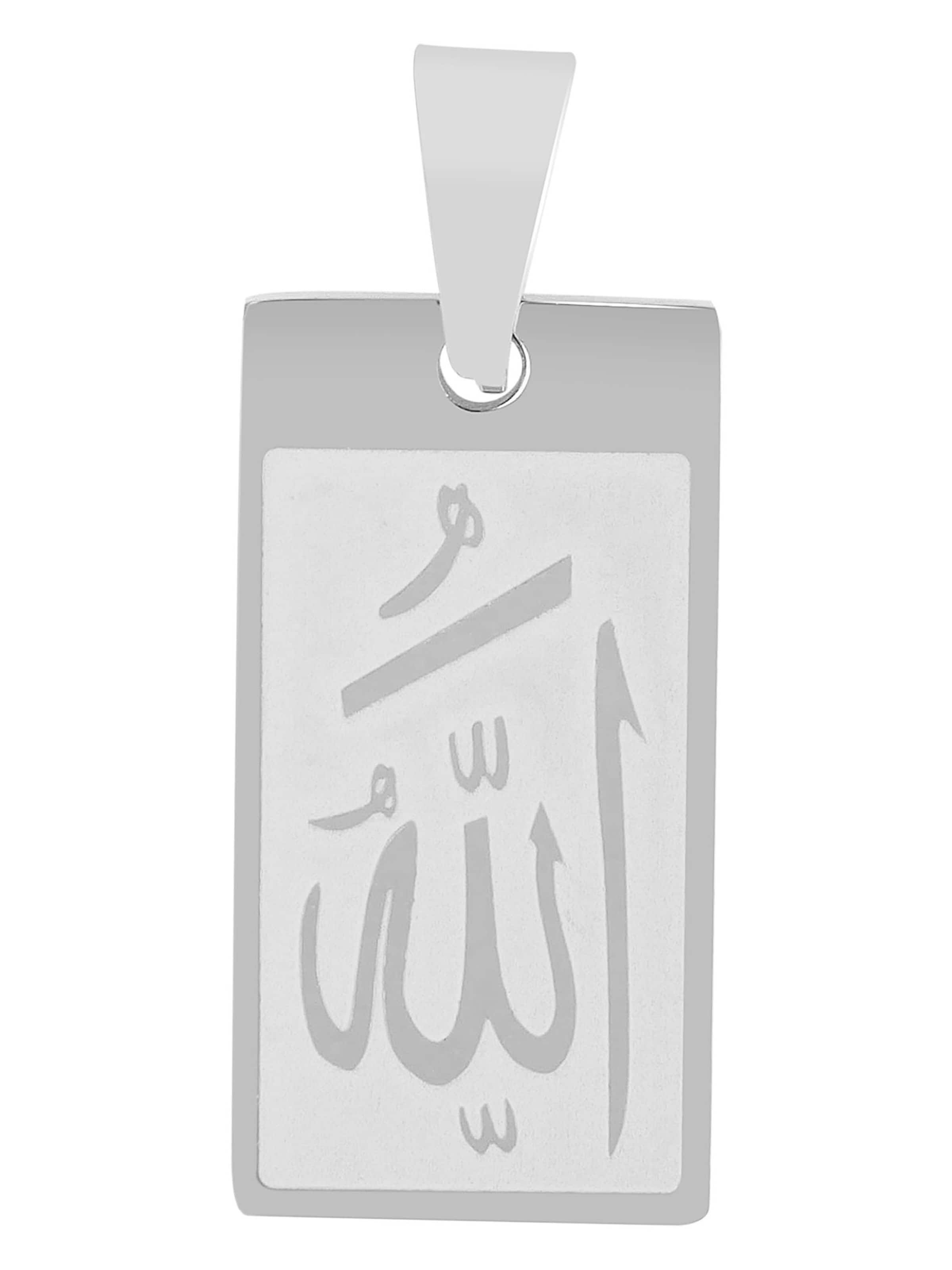 Akzent Anhänger 'Hamza, langlebig'‌‌‌‌‌‌‌‌ in Silber: Vorderseite
