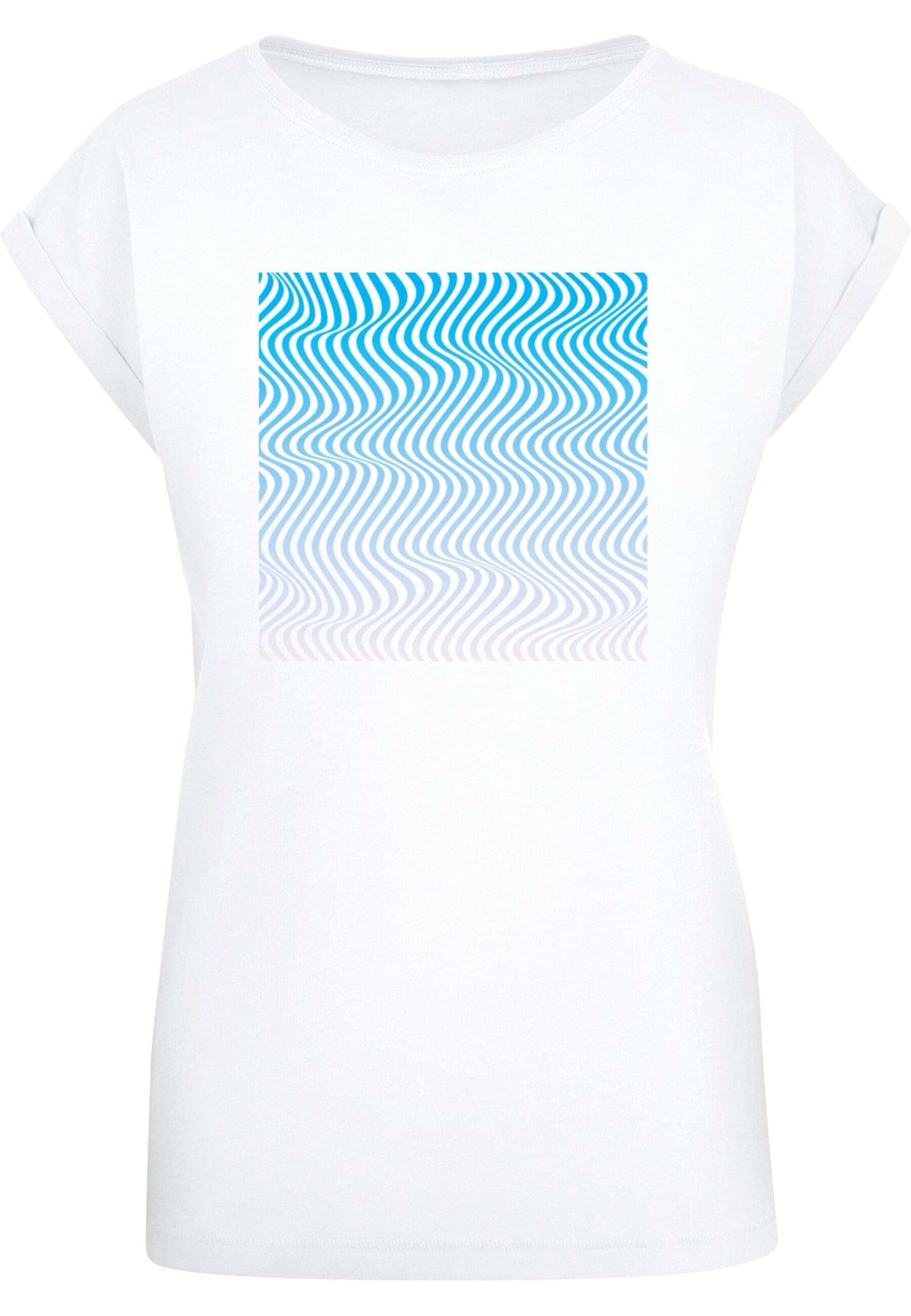 Merchcode Shirt 'Summer - Wavy' in Wit: voorkant