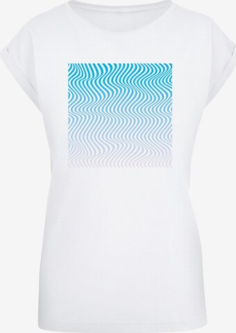 Merchcode T-Shirt 'Summer - Wavy' in Weiß: predná strana