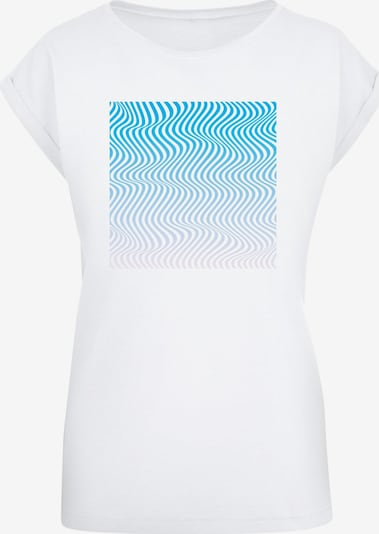 Merchcode T-shirt 'Summer - Wavy' en azur / bleu clair / blanc, Vue avec produit