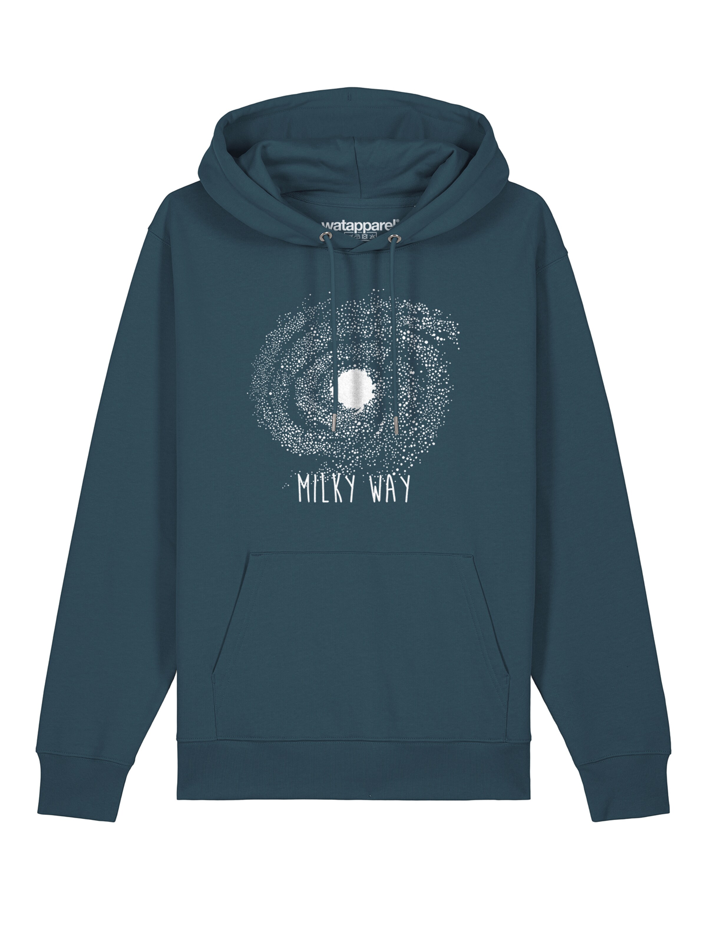 Sweat-shirt ' Milky way ' Watapparel en bleu : devant
