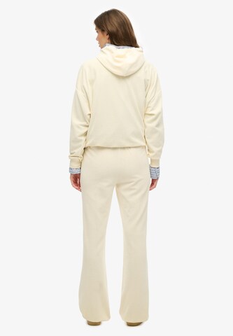 Wide Leg Pantalon Superdry & Co en beige