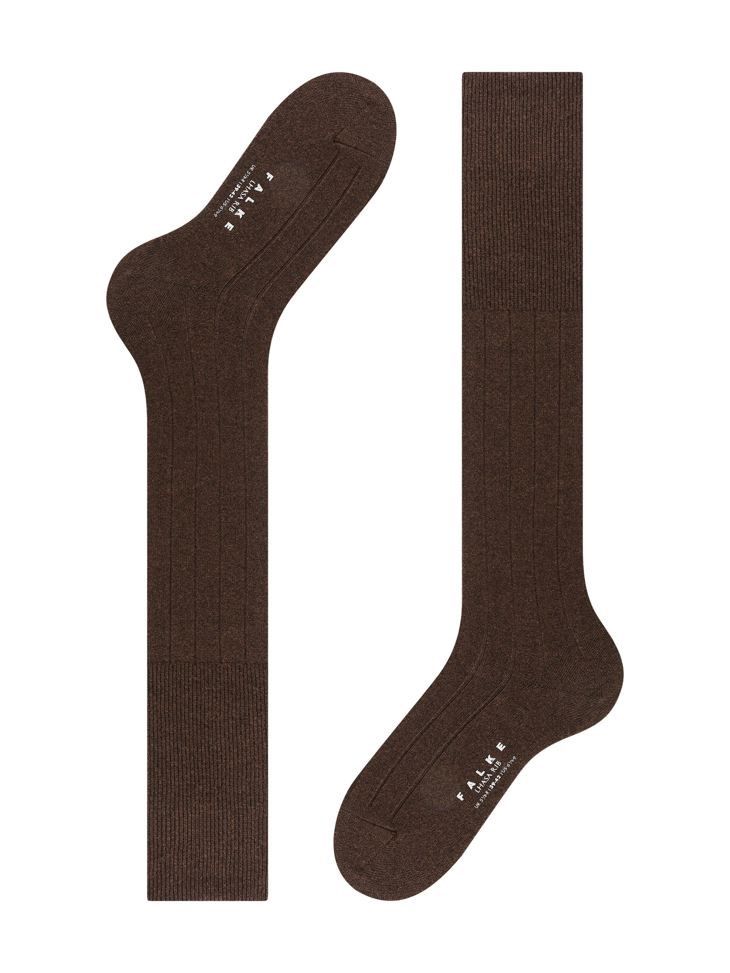 FALKE Knee High Socks 'Lhasa Rib' in Brown