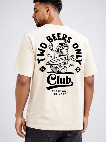 Neverless Shirt 'Two Beers only' in Beige