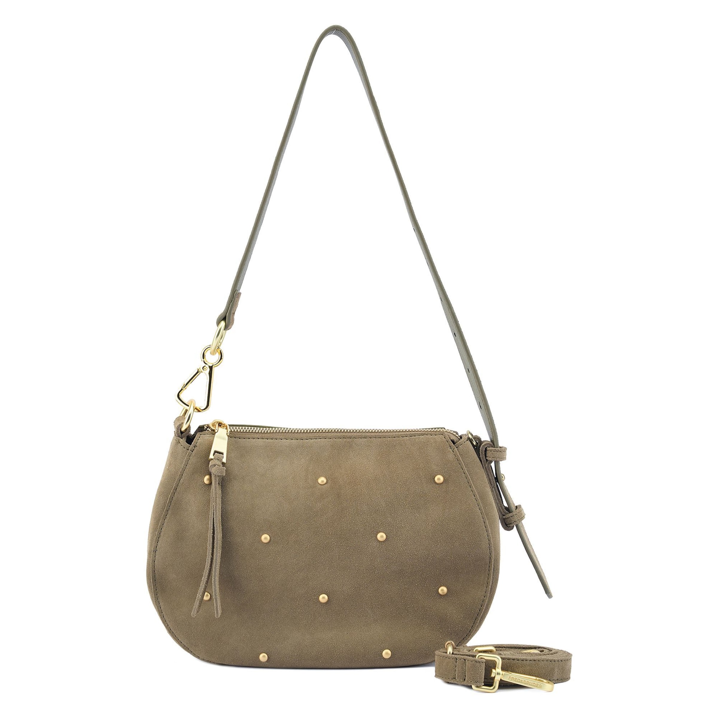 FREDsBRUDER Shoulder bag 'The Beaded One' in Green: front