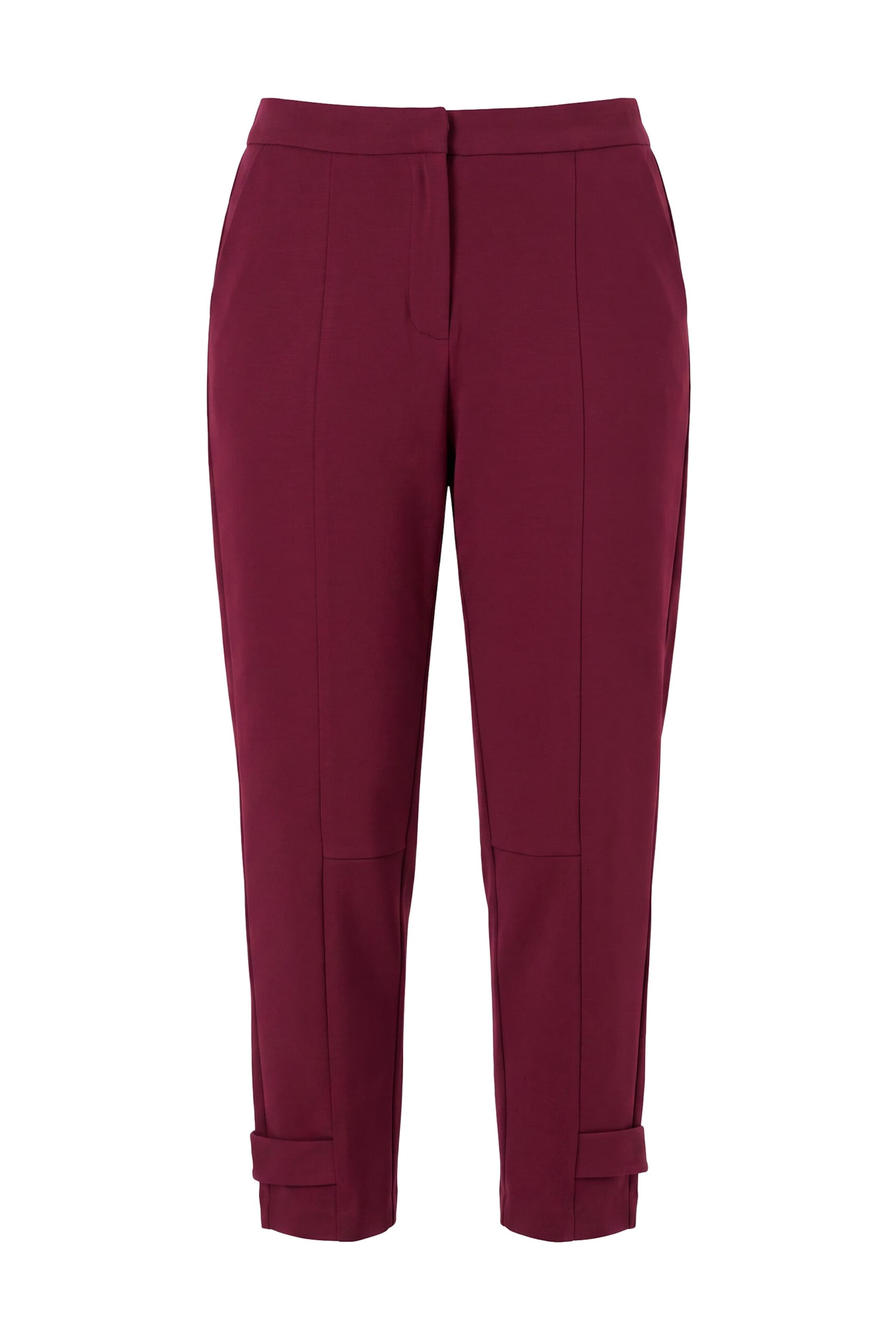 Ulla Popken Tapered Broek in Rood: voorkant