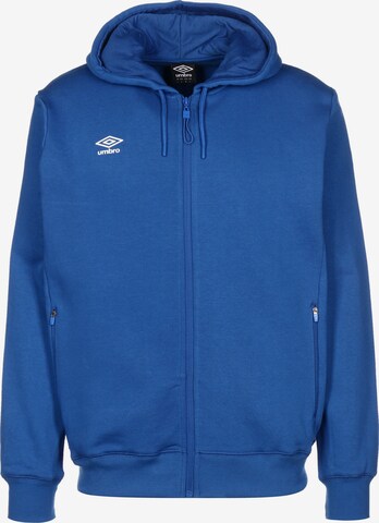 UMBRO Athletic Zip-Up Hoodie in Blue: front